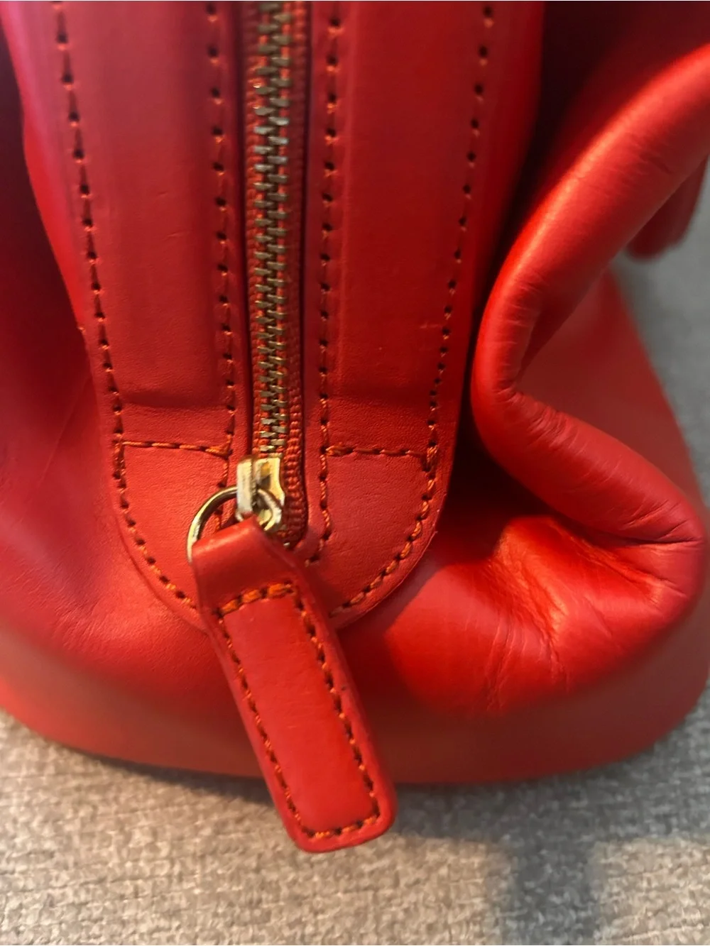 Talbots Red Leather Top-Handle Satchel